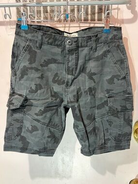 Men's Camo Cargo Shorts - Gray